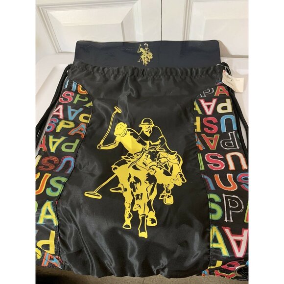 New U.S. POLO ASSN USPA Drawstring Bag Tote NWT - Picture 3 of 5